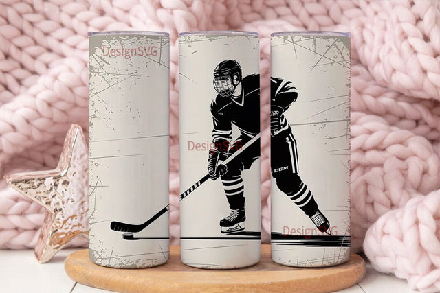 Hockey Player 20oz Tumbler Wrap Sublimation DesignSVG 