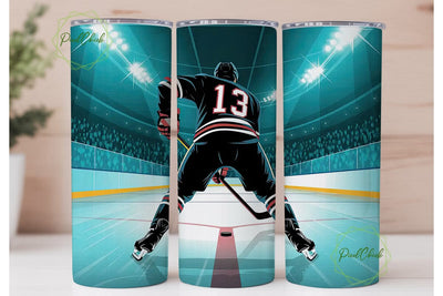 Hockey Player 20oz Tumbler Wrap Sublimation PixelChick 