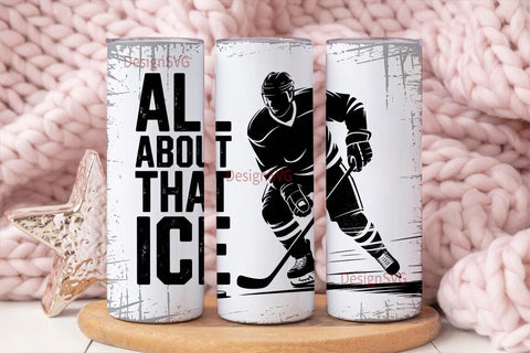 Hockey Silhouette 20oz Tumbler Wrap Sublimation DesignSVG 