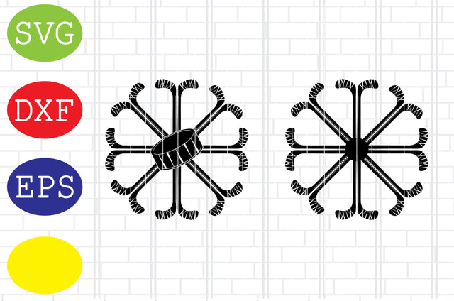 Hockey Stick Snowflake Svg, Ice Hockey Svg, Hockey SticksSvg, Winter Sport Svg, Jpg, Eps, Dxf Files SVG DigitalSvgFiles 