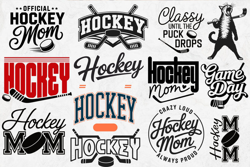 Hockey Team SVG Bundle, Logo Templates for Cricut, Silhouette SVG DesignDestine 