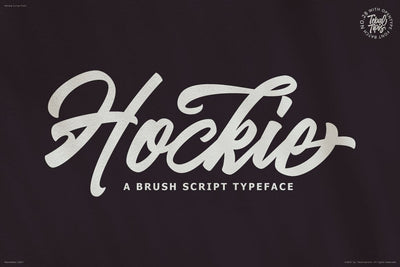 Hockie Script Typeface Font Fadeline Std. 