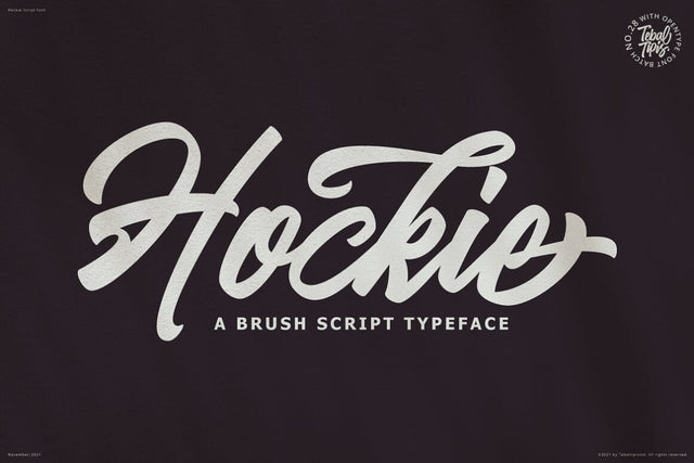 Hockie Script Typeface Font Fadeline Std. 