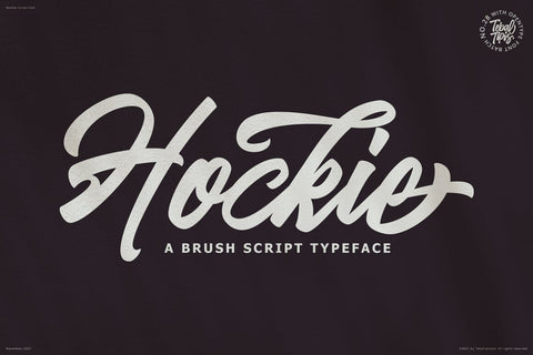 Hockie Script Typeface Font Fadeline Std. 