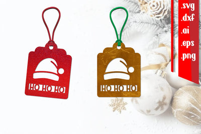 Hohoho Gift Card | Christmas Tag cut files SVG zafrans studio 