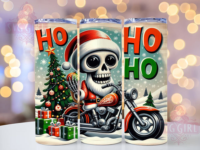 HOHOHO, Skeleton Christmas, 20oz Tumbler, Holiday PNG, Funny Xmas, Tumbler Design, Christmas Humor, Sublimation Wrap Sublimation SvggirlplusArt 
