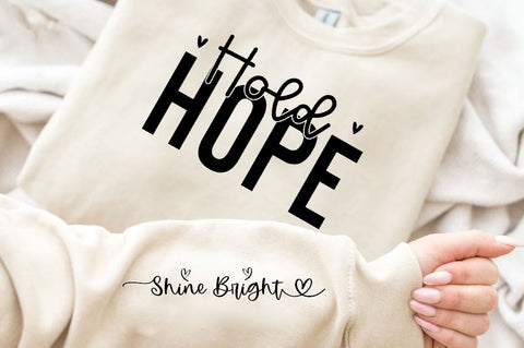 Hold Hope Sleeve SVG Design, Motivational Sleeve SVG SVG Regulrcrative 