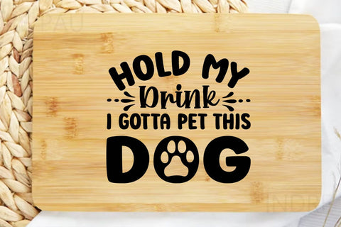 Hold my drink i gotta pet this dog SVG Angelina750 