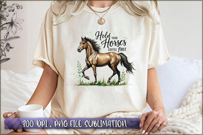 Hold your horses coffee first Sublimation Sublimation Shetara Begum 