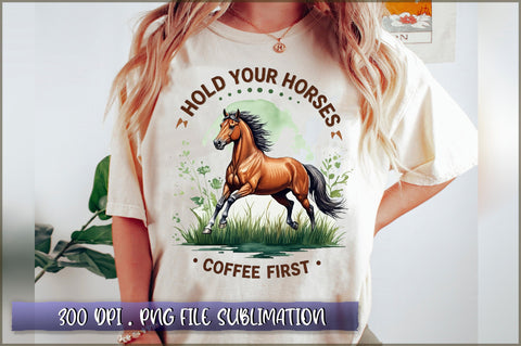 Hold your horses coffee first Sublimation Sublimation Shetara Begum 
