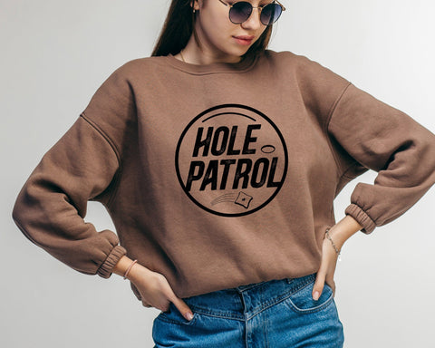 Hole Patrol Retro Cornhole Team Duo Vintage Graphic Editable T-Shirt Design in Ai Svg Files, Cornhole svg files for cricut, Hole Patrol Svg SVG DesignDestine 