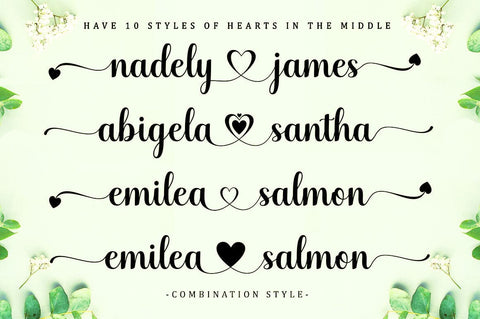 Holedan Heart Font Font BungStudio 