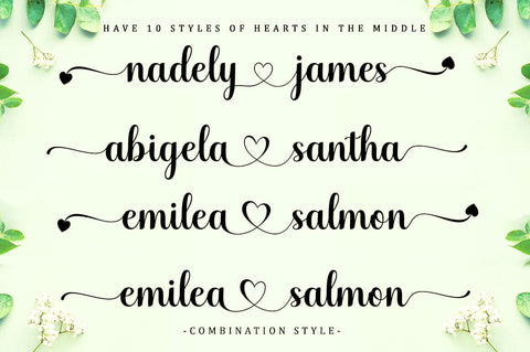 Holedan Heart Font Font BungStudio 