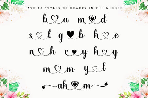 Holedan Heart Font Font BungStudio 