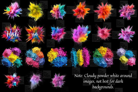 Holi Festival of Color Powder Explosion PNG Clipart | Rainbow Pride Sublimation Fine Purple Elephant Creations 