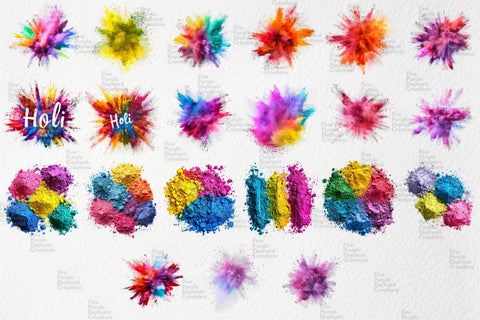 Holi Festival of Color Powder Explosion PNG Clipart | Rainbow Pride Sublimation Fine Purple Elephant Creations 