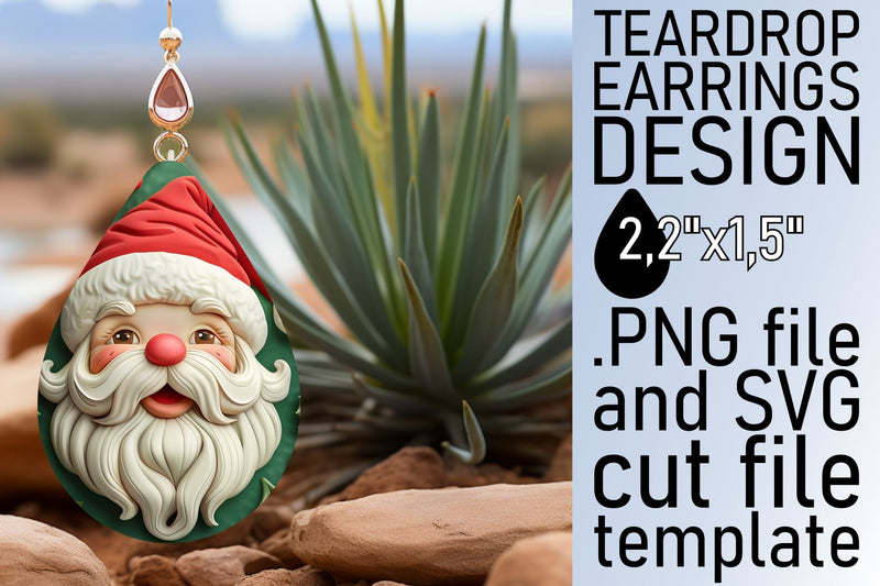 Holiday 3D Santa Tumbler Wrap | 20oz Christmas Design Sublimation afrosvg 