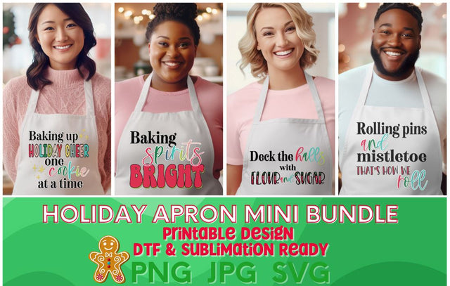 Holiday Apron Mini Bundle PNG JPG SVG SVG So Fontsy Design Shop 