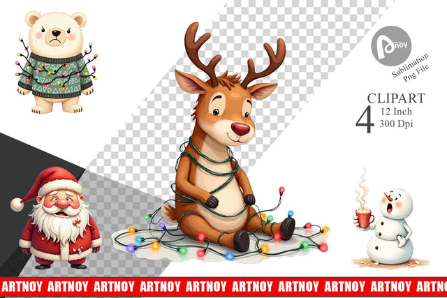 Holiday Chaos Crew Clipart Sublimation artnoy 