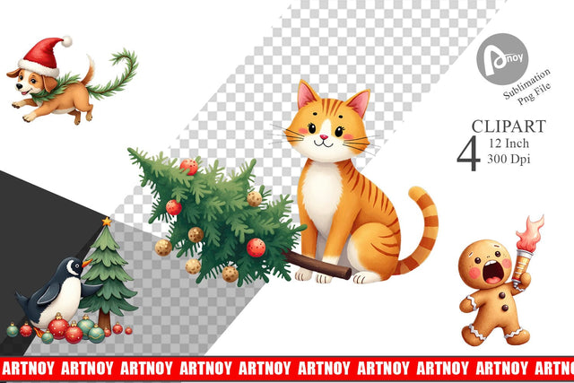 Holiday Chaos Crew Clipart Sublimation artnoy 