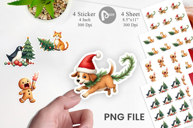 Holiday Chaos Crew Sticker Sublimation artnoy 