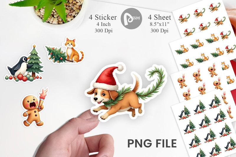 Holiday Chaos Crew Sticker Sublimation artnoy 