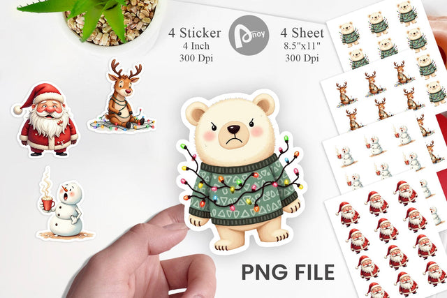 Holiday Chaos Crew Sticker Sublimation artnoy 