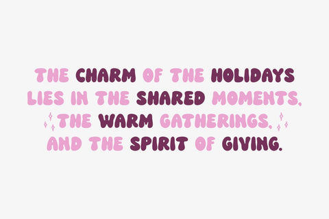 Holiday Charm - Cute Display Font Masyafi Studio 