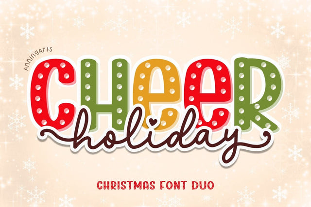 Holiday Cheer Duo Font Font AnningArts Design 