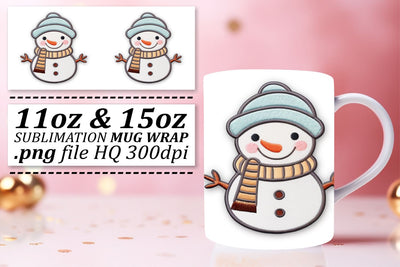 Holiday Cheer in 3D: Sublimation Mug Sublimation afrosvg 