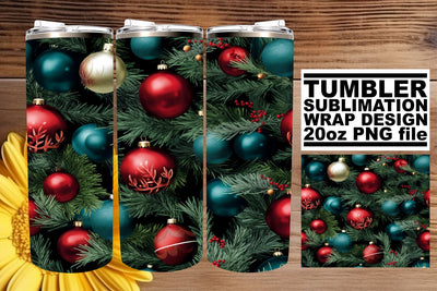 Holiday Cheer Tumbler - Winter Festive 20oz Sublimation afrosvg 