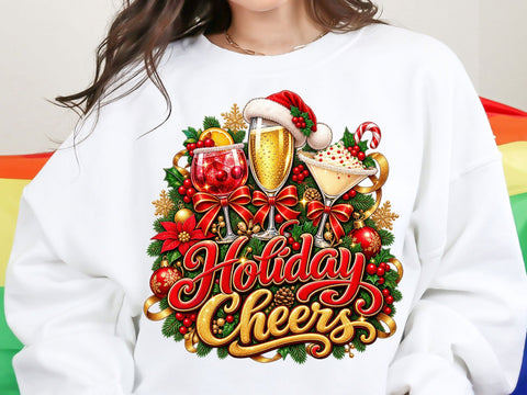 Holiday Cheers Christmas Drinks PNG SVG artprintfile 