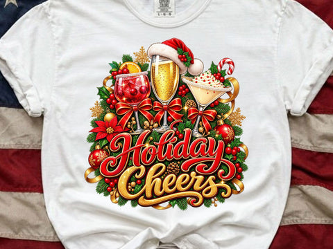 Holiday Cheers Christmas Drinks PNG SVG artprintfile 