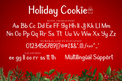 Holiday Cookie - Christmas Display Font Font AEN Creative Store 