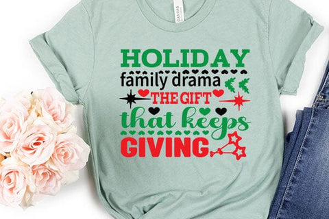 holiday family drama the gift that keeps giving SVG Angelina750 
