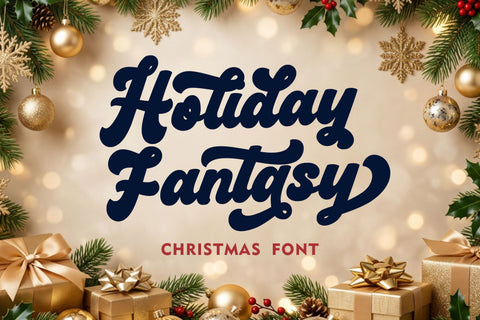 Holiday Fantasy – Christmas Font Font Mozarella 