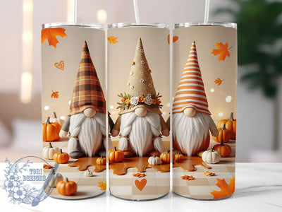 Holiday Gnome Fall Tumbler, Fall Gnome Wrap, 20oz Sublimation, Autumn Gnome Cup, Harvest Gnome Mug, Cute Thanksgiving Tumbler, Holiday Gnome Drinkware Sublimation ToriDesigns 