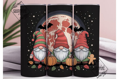 Holiday Gnomes 20oz Tumbler Wrap Sublimation sassyprint 