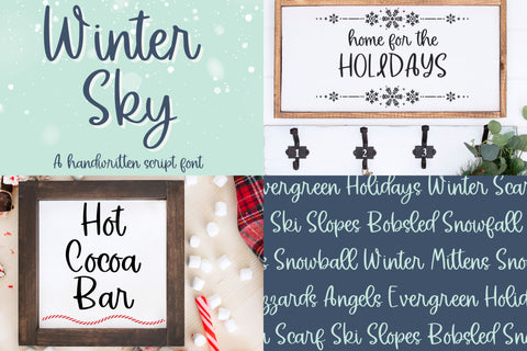 Holiday Handwritten Font Bundle for Cricut, Cute Christmas Handwriting Font Designing Digitals 