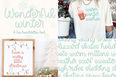 Holiday Handwritten Font Bundle for Cricut, Cute Christmas Handwriting Font Designing Digitals 