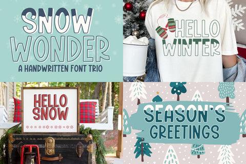 Holiday Handwritten Font Bundle for Cricut, Cute Christmas Handwriting Font Designing Digitals 