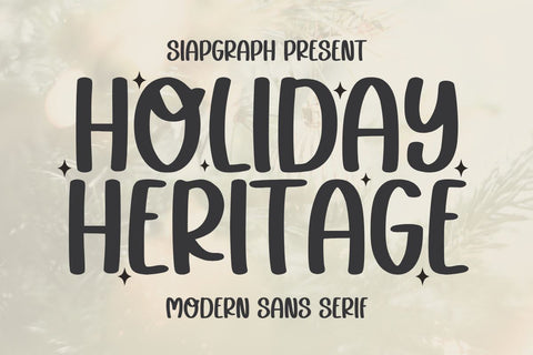 Holiday Heritage Font Masyafi Studio 