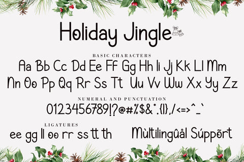 Holiday Jingle Font AEN Creative Store 