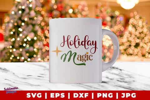 Holiday Magic Sign SVG | Chistmas Sign Laser SVG | Christmas Sublimation Design PNG SVG Sublimatiz Designs 