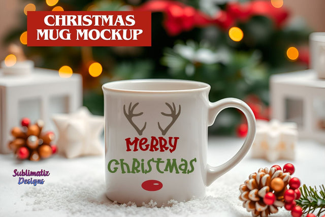 Holiday Mug Display Mockup Mock Up Photo Sublimatiz Designs 