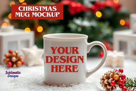 Holiday Mug Display Mockup Mock Up Photo Sublimatiz Designs 
