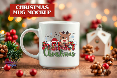Holiday Mug Mockup Christmas Style | Coffee Mug Mockup Mock Up Photo Sublimatiz Designs 