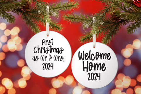 Holiday Ornament Set 2024 + Bonus Frames SVG So Fontsy Design Shop 