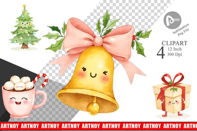 Holiday Pastel Icons Clipart Sublimation artnoy 