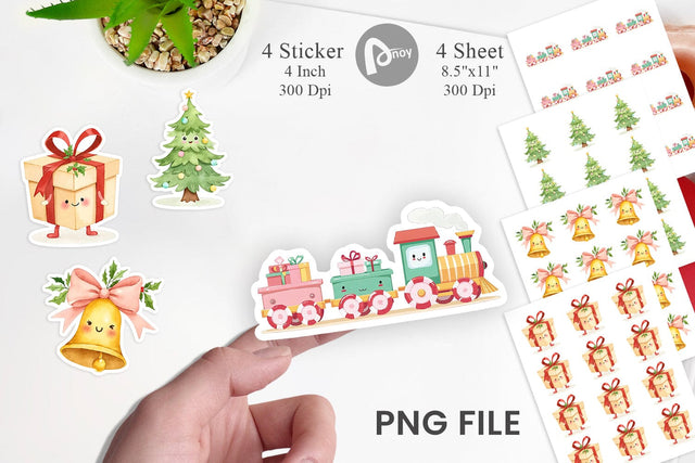 Holiday Pastel Icons Sticker Sublimation artnoy 